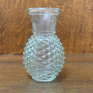 Vintage FTD Pineapple Glass Vase